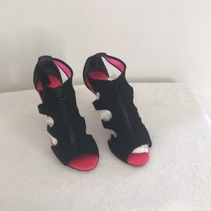 Jimmy choo black high heel sandal booties